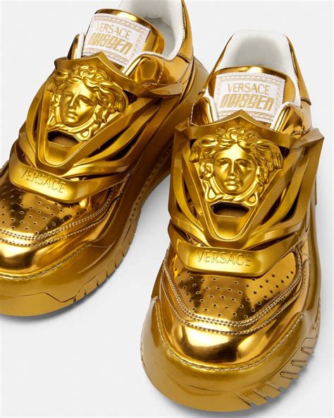 versace scarpe oro|Versace sneakers for women.